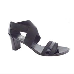 Stuart Weitzman Black Patent Leather Sandal 8.5